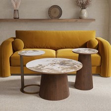 Round Walnut and Neutral