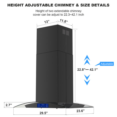 Island mount range hood - island,