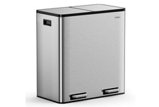 VonHaus Stainless Steel 60L Double Bin 2 Removable Compartments Recycle D11