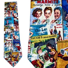 Vintage 50s Adverts Tie 100%