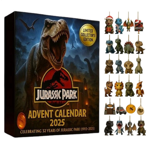 Flat jurassic park calendar - jurassic,