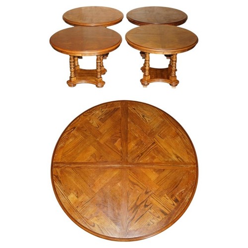 Round parquetry topped - round,