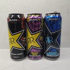 3 x Gears Of War 5 Rockstar Energy Drinks 500ml Limited Edition Drink Cans EMPTY