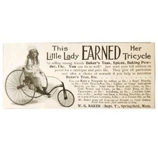W.G. Baker Teas Tricycles 1897