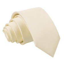 Champagne Slim Tie Satin Plain