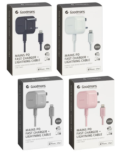 Goodmans mains charger - charger, cable