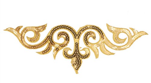 Sequin embroidery patch lace