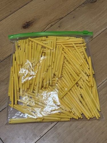 Knex rod 8cm yellow pieces - rod,