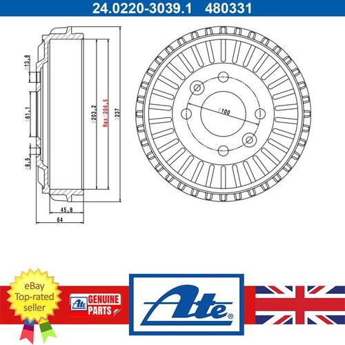 Brake drum for - brake, dacia