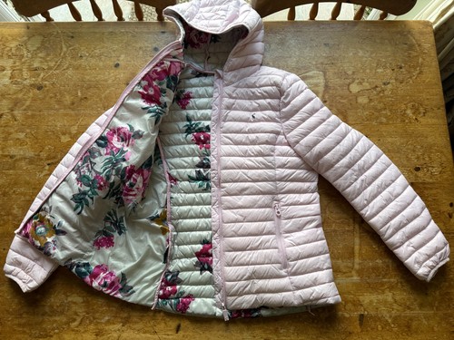Womens joules pink puffer - pink,