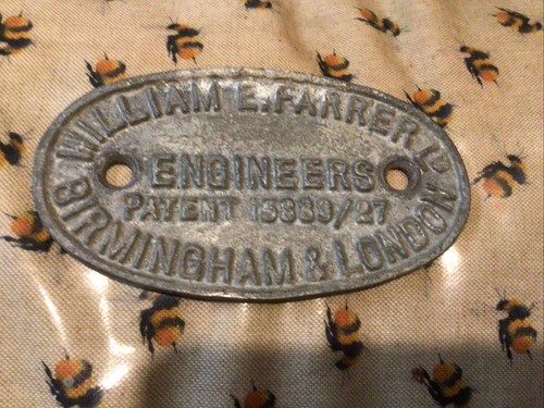 Cast iron nameplate william - cast,
