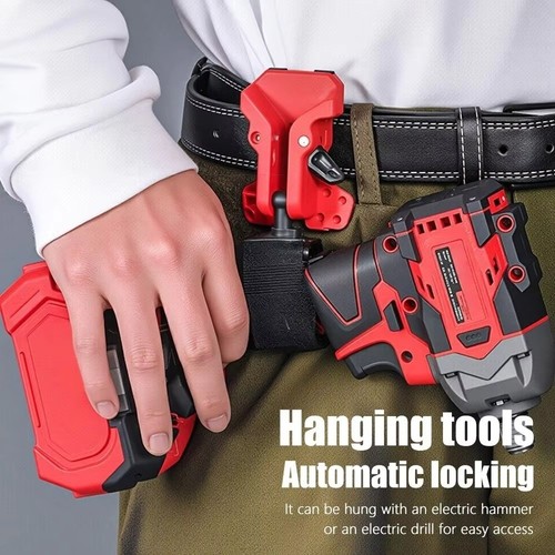 Self locking drill holder belt - self-locking,