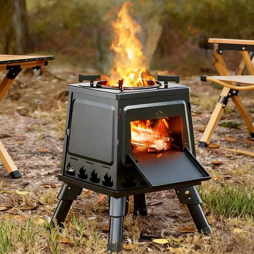 Wood burning camp stove - camp,