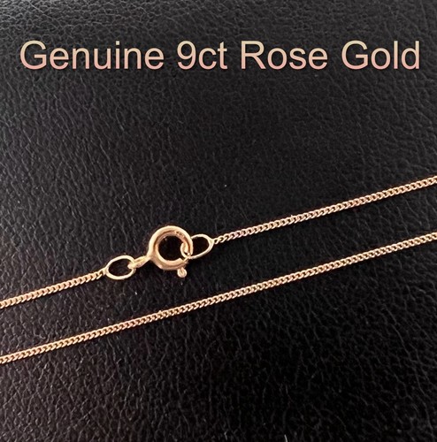 9ct rose gold - rose, chain