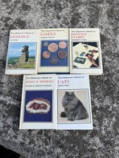 Vtg Observer 5 Books  Geology Coins Cats Postage Stamps Rocks & Minerals 2 x DJs