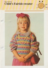 Knitting Pattern . Child's