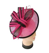 Women's Fascinator Headband Clip Round Hat Weddings Ladies Day Races Royal Ascot