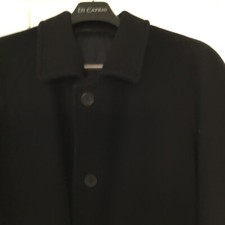 Men’s Di Caprio Black Cashmere Blend Coat Size 44. Worn Once Perfect
