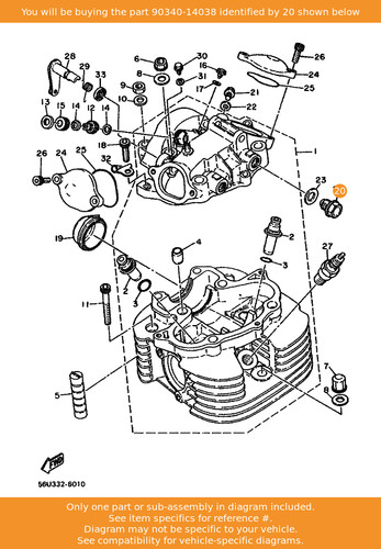 Yamaha plug straight screw - straight,