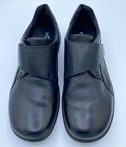Hotter black leather slip - hotter,