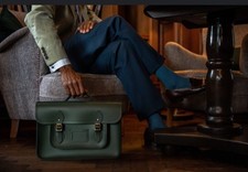 The Cambridge Satchel The 15 Inch Batchel Racing Green Leather Bag Immaculate