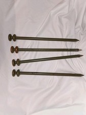 4 X British Army Tent Pegs Steel Marquee Shelter Storm Pegs 40cm. Free Postage 