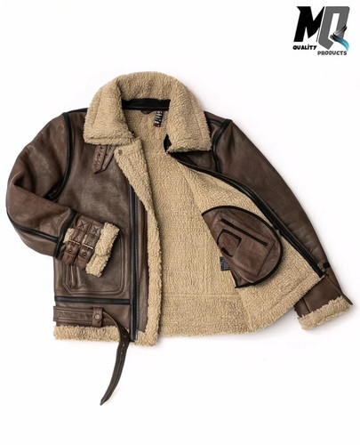 Men brown shearling - men's, b3