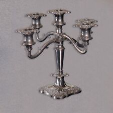 Antique English Silver Plated Candelabra, Candle Stick, Victorian Centrepiece