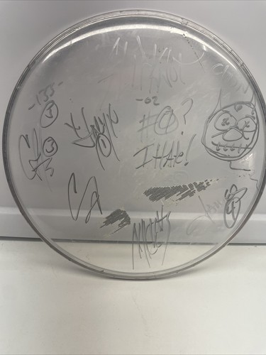 Slipknot band signed drumhead - slipknot,