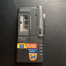 Vintage AIWA TP M140 Dictation Device Micro Mini Cassette Recorder with tape 