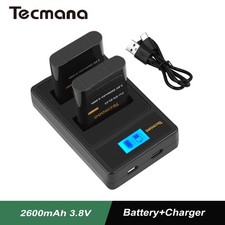 2X 2600mAh Battery EN-EL23 +