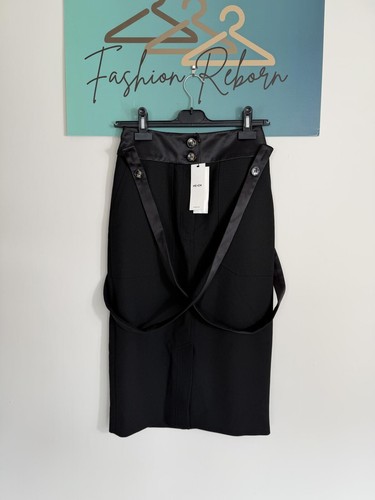 Black cargo skirt with - black,