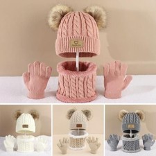 Kids Winter Hat Scarf Gloves