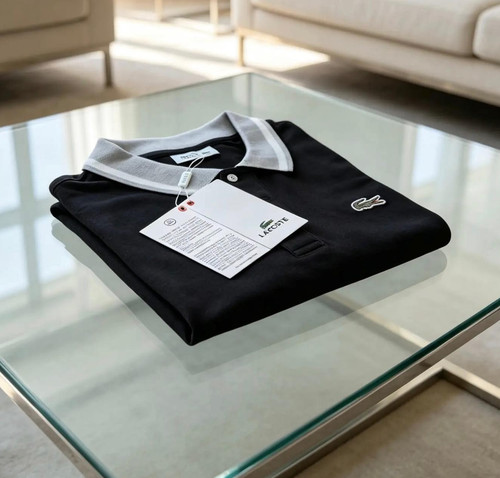 Lacoste men black cotton - black,