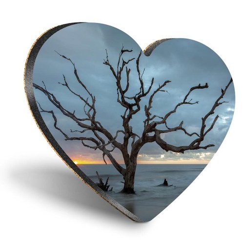 Heart mdf coaster sunrise - mdf,