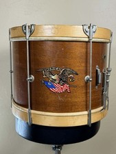 14" Calf Skin Head Slingerland Marching Snare Drum 1940's Eagle