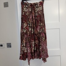 East Skirt Multicoloured Burgundy Pink Size 12 BNWT  