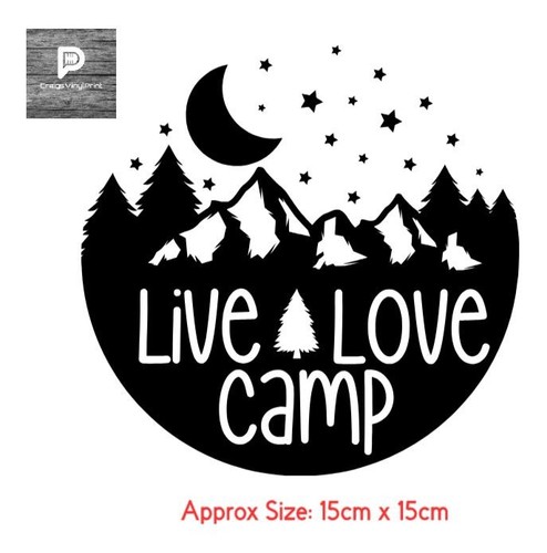Camping vinyl sticker camper - camping,