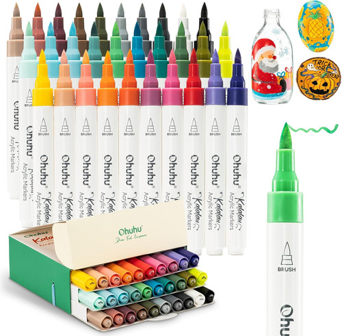 Ohuhu acrylic markers - markers, brush