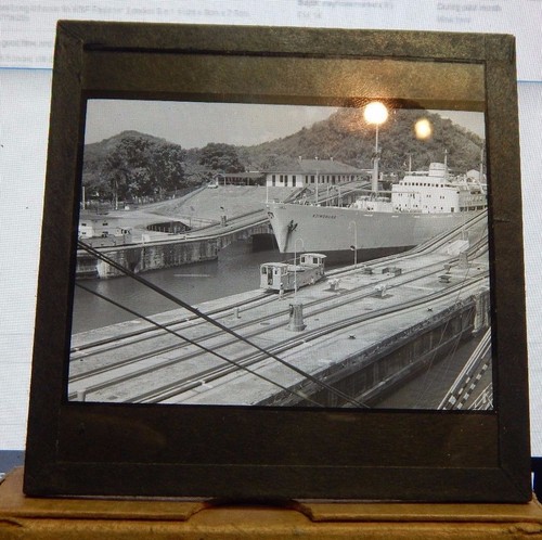 Antique glass slide - antique, merchant