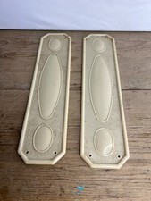 PAIR OF BAKELITE / PLASTIC VINTAGE DOOR FINGER PLATES - Textured Finish