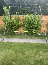 Outdoor Metal Double Swing Set