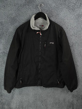 Vintage Schott Jacket Men XL Black Grey Reversible Bomber Fleece Pockets Utility