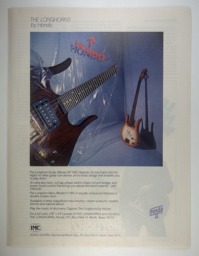 1981 hondo longhorn guitars - 1981,