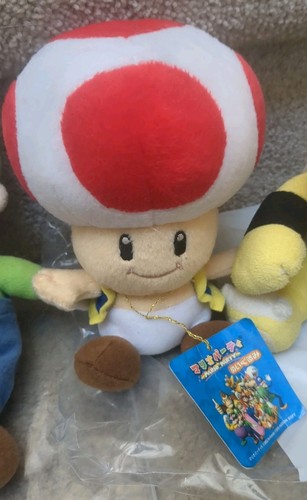 Mario party toad plush sanei - mario,