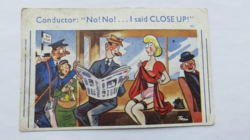 Comic postcard conductor - postcard, conductor'no