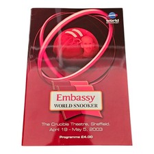 World Snooker Championship Programme 2003  Unmarked Copy Great Condition Ref 24