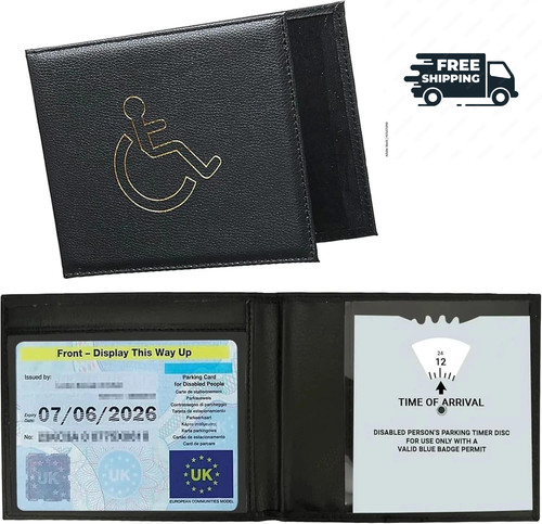 Disabled blue badge - blue, holder