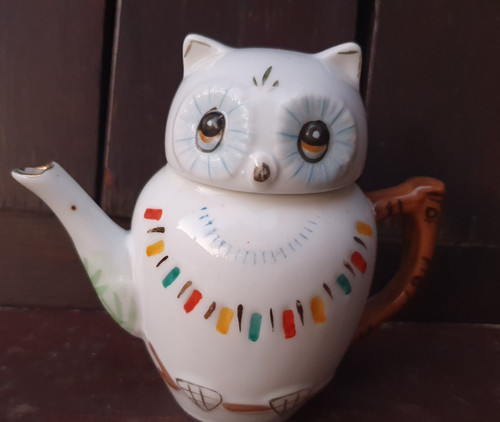 Vintage chinese owl small - vintage,
