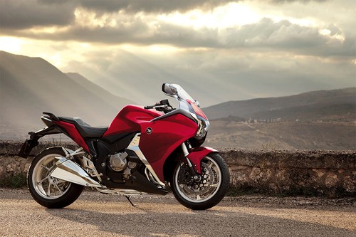 Honda vfr red motorcycle - red,